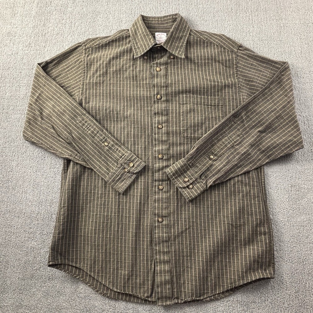Brooks Brothers Shirt Adult Check Button Up Long Sleeve Casual Preppy Men's